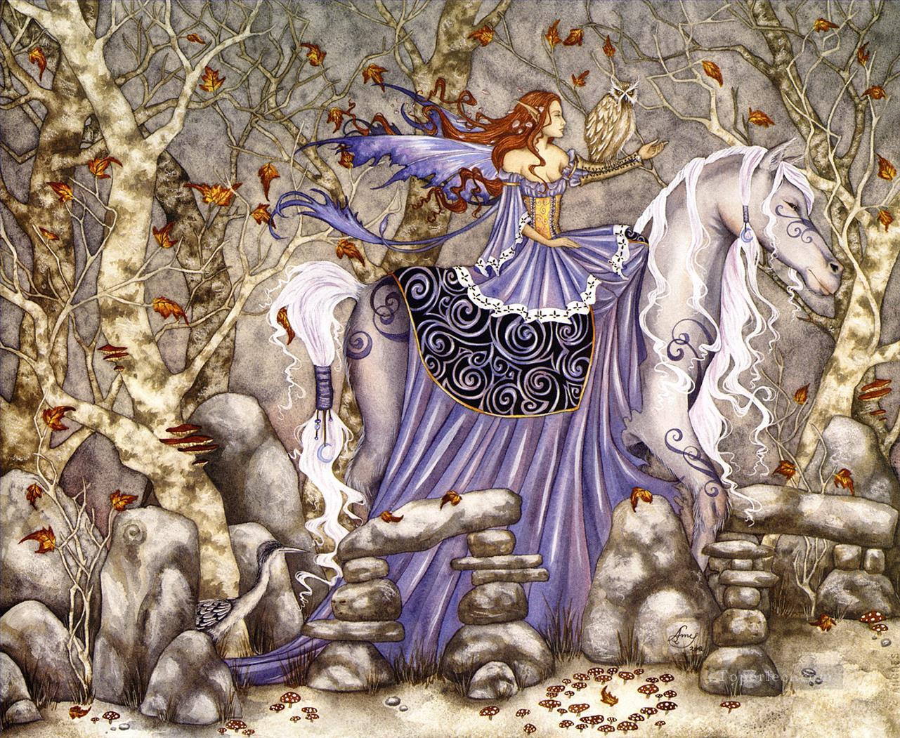 horse rhiannon 2001 Fantasy Oil Paintings